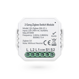 ニュートラルワイヤースイッチモジュール2チャンネルPST-QS-S04-Lなしの工場直販Tuyaスマートジグビー - Product Image 1