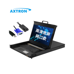 RJ45热键4 8 16 24 32端口抽屉远程控制ip kvm控制台1u液晶Kvm交换机 - Product Image 1