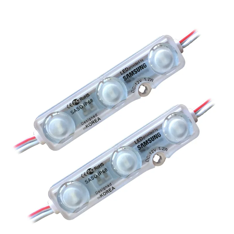 Çin yüksek parlak DC 12V 1.5W 6818 enjeksiyon modülleri su geçirmez 3 LEDS Ip65 SMD 5730 ultrasonik LED modülü tabela için ışık kutusu