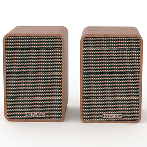 SR10 Carcasa de madera Control remoto Control de botón Volumen Bajo Agudos Ajustable Estantería activa Altavoces para TV y computadora - Product Image 3