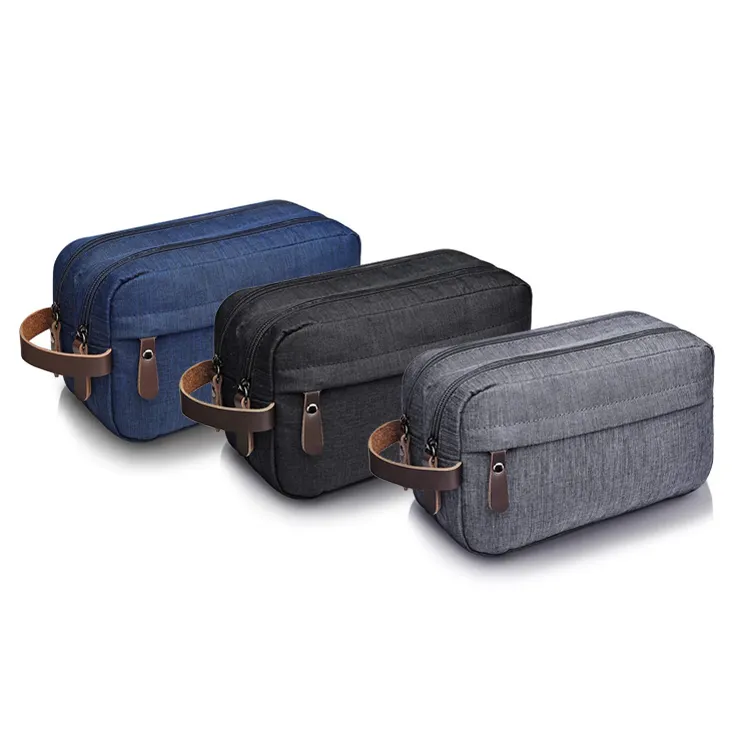 Leichte Nylon Outdoor Herren Kultur beutel Travel Dopp Kit Badezimmer Rasier organisator für Toiletten artikel OEM Fashion Zipper