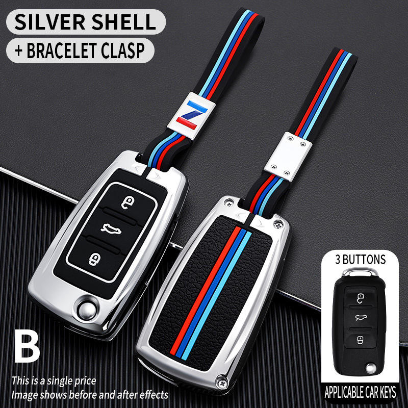 B silver single shell rope buckle