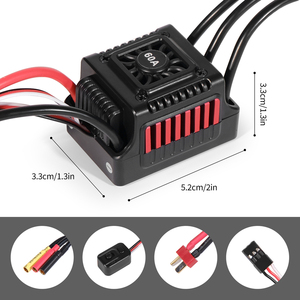 RC ESC 45A 60A электронный регулятор скорости WSDT-45A WSDT-60A 2-3S для 1/10 WLtoys WPL RC Crawler Monster Buggy для бездорожья