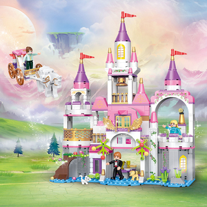 Bộ khối xây dựng Lắp ráp khối xây dựng tự làm nhà lâu đài công chúa giáo dục cho bé gái - Product Image 6