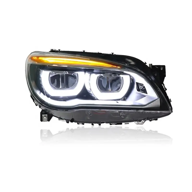 SJC lampu depan mobil modifikasi LED penuh untuk BMW 7 Series F01 F02 lampu depan 2009-2015 730i 740i 750i 760i Aksesori Mobil