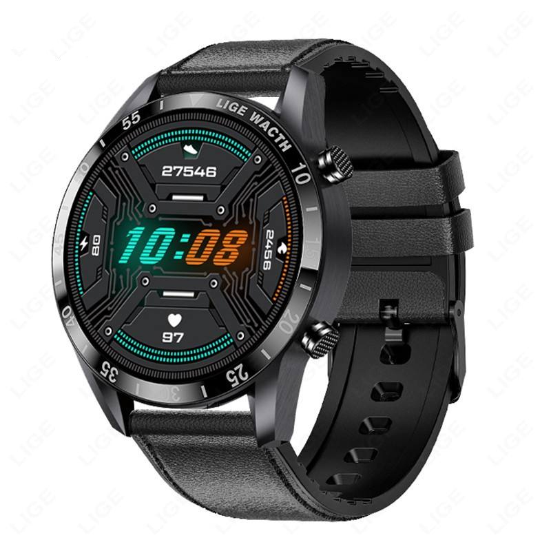 8 custodia in pelle nera argento
