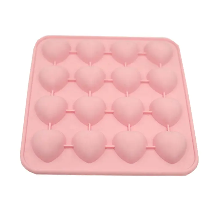 16 Cavity Mini Heart Shaped Cupcake Pan Chocolate Gummy Mold Ice Maker Cube Molds Silicone Mold For Baking Tools