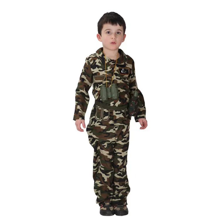 Costume de soldat pour garçons Costume d'uniforme militaire Costume d'armée pour enfants DX-B005001