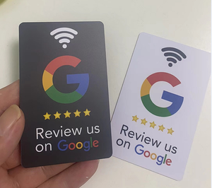 Tarjeta de revisión de Google NFC programable con código QR para redes sociales facebook Instagram Whatsapp Linkedin - Product Image 5