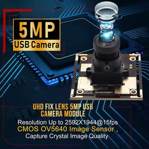ELP 5MP Usb Webcam Mini <strong>Camera</strong> Board Module High Definition 2592X1944 Webcam CMOS OV5640 Image Sensor USB with <strong>Camera</strong> for Kiosk - Product Image 3