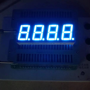 0.8 pollici 4 cifre 7 segmento orologio Display a Led colore blu Houkem-8041-A/BB 12pin Display orologio ora