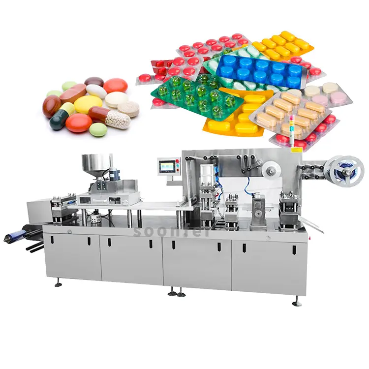 High efficiency automatic pharmaceutical hot sealing capsule tablet blister packing machine