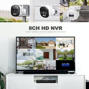 ขายส่ง HD 4 ช่องเครือข่าย WiFi เครื่องบันทึกวิดีโอกันน้ําเฝ้าระวังเว็บแคมสองทางเสียงกล้องไร้สายรุ่นกลางคืน - Product Image 5