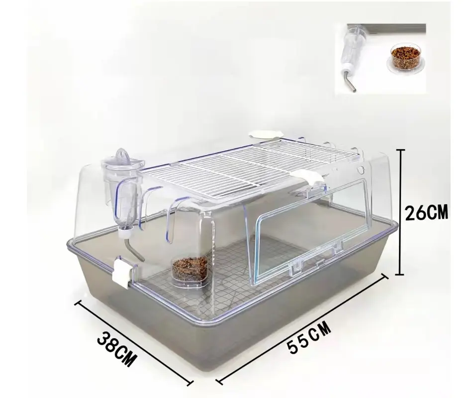 Новая пластиковая клетка для хомяка с прозрачным дизайном, 20 дюймов