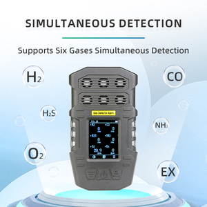 ATEX RoHS認定ハンドヘルドポータブルマルチガスCH4H2S O2COおよびEX4SO3ガス検知器6in1ガスアラーム - Product Image 2