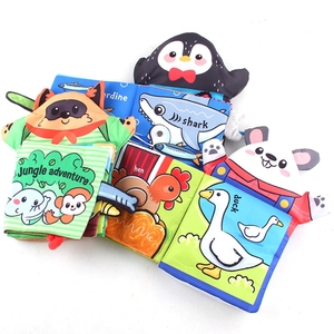 หนังสือเด็กสองในหนึ่ง3D พร้อมตุ๊กตาสัตว์มีเสียงสำหรับเด็กทารกหนังสือพร้อมหาง - Product Image 6