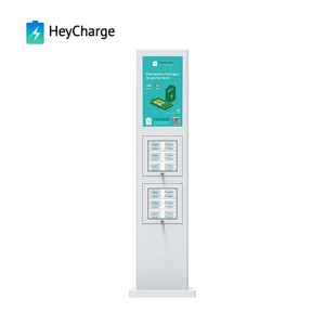 21.5-Inch Screen Advertising Kiosk Phone Charging Station with Power Bank Sharing <strong>Function</strong> for Restaurant Use - Product Image 1