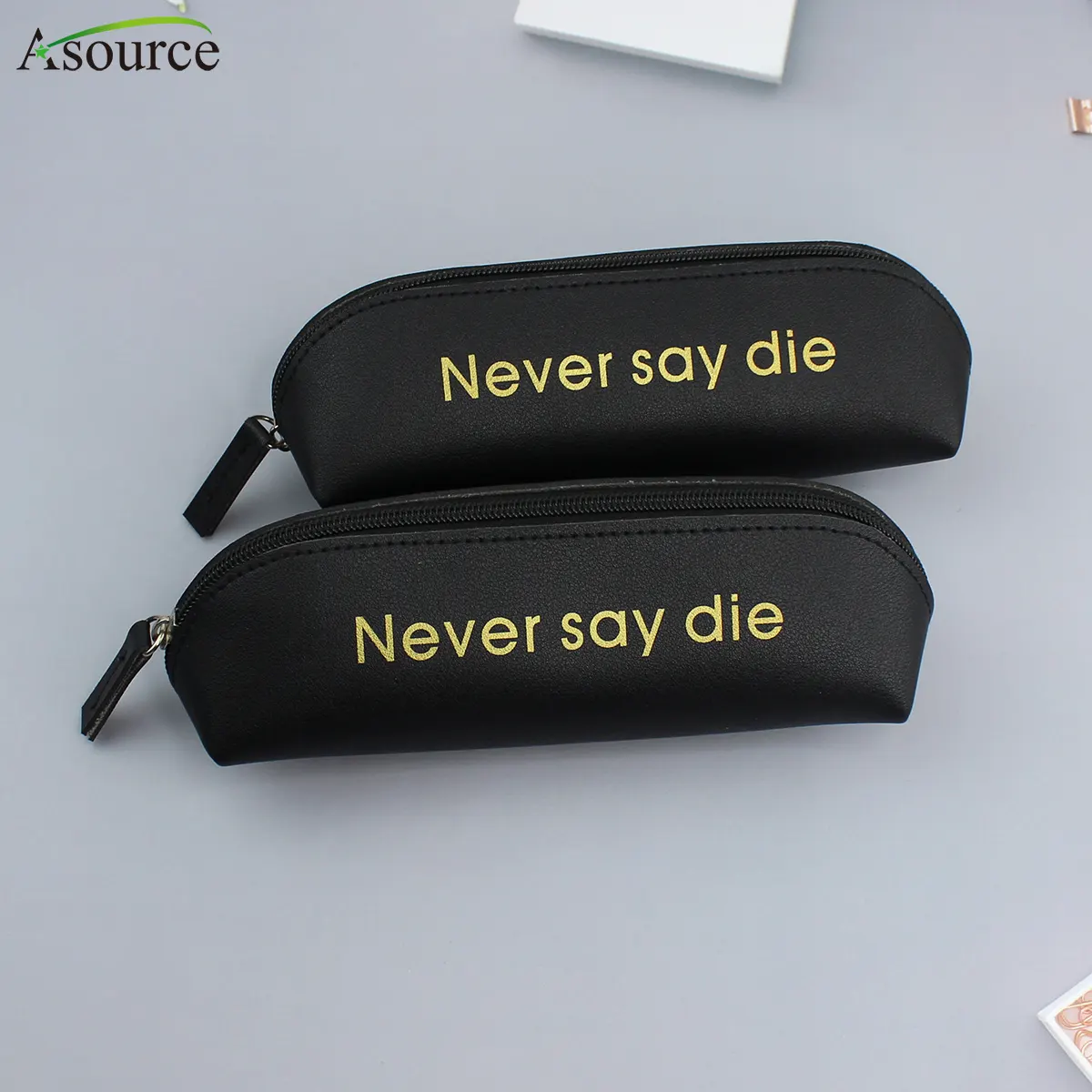 Good Quality PU Leather Pencil Case Custom Pencil Pouch with Logo