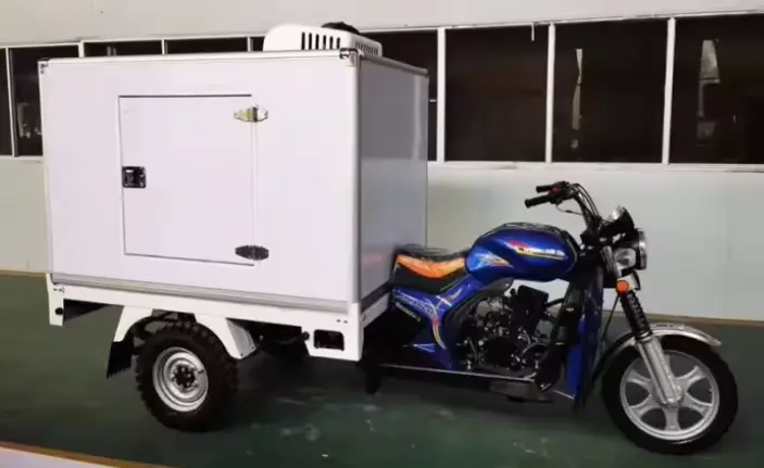 200cc Cold Chain Transportation  Tricycle With Refrigeration Units Fuel-driven Tricyle Refrigerated Tricycle