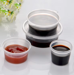 ส่วนถ้วย Pp พร้อมฝาปิดตัวอย่างฟรี1 2 OZ 2.5 3 4 OZ ถ้วยซอสพลาสติกใสแบบใช้แล้วทิ้งพร้อมฝาปิด - Product Image 5