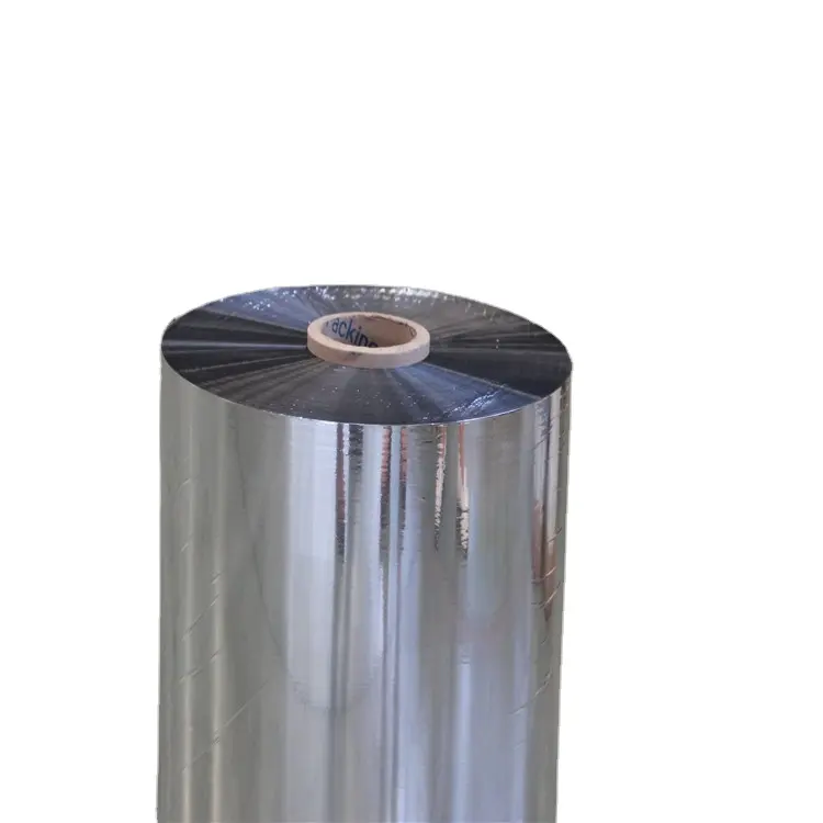 Bright Silver Aluminum PET metallized film China metallic foil for flexible packaging and lamination film roll