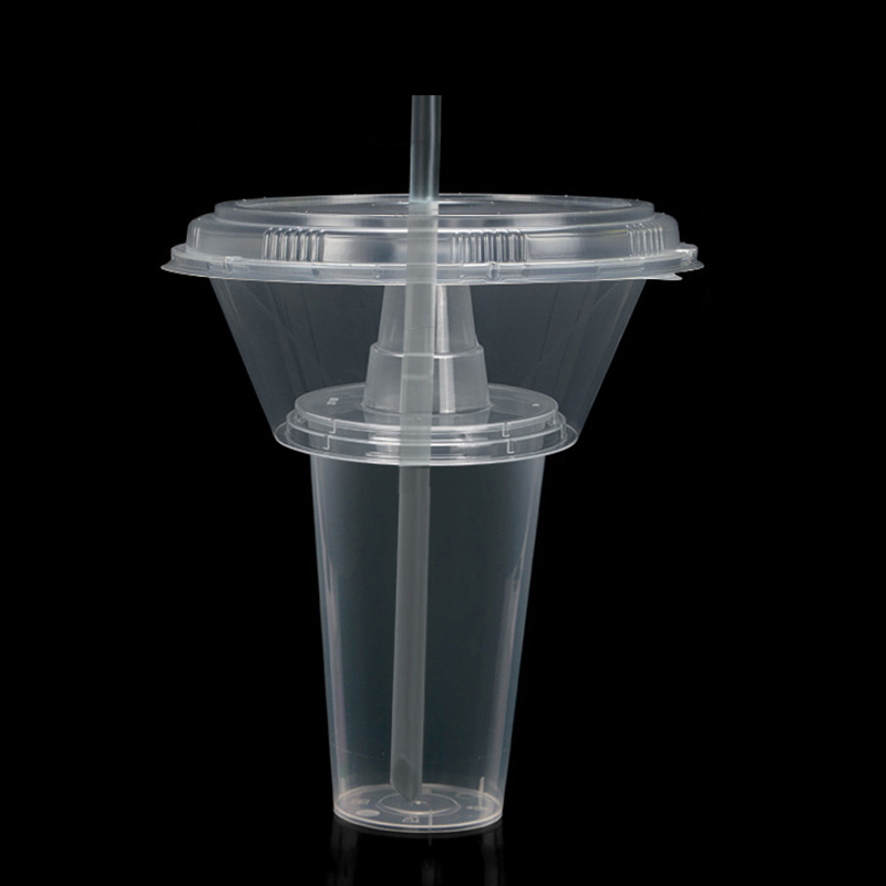 clear bowl+clear cup+clear lid+straw