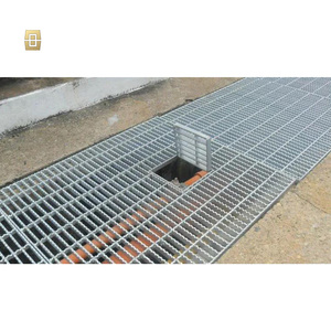 通道5 '* 10' 钢格栅/玻璃钢人行道车道钢格栅/地漏不锈钢格栅通过机器ISO 1461焊接 - Product Image 2