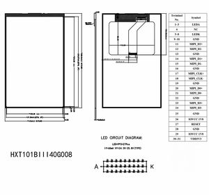 3 ngày thời gian dẫn 800x1280 dọc IPS TFT mipi giao diện 31 Pin FPC 10.1 inch <span class=keywords><strong>LCD</strong></span> hiển thị 16.7M màu sắc - Product Image 5