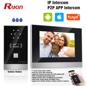 Wifi Tuya Doorphone Control 7&quot; Touch Screen RJ45 Video <strong>Intercom</strong> with Doorbell Camera <strong>Intercom</strong> <strong>IP</strong> POE <strong>System</strong> - Product Image 2
