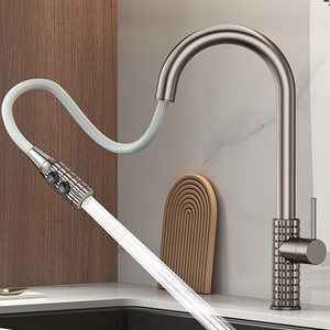 Vòi nước nhà bếp với kéo xuống phun chải thép không gỉ duy nhất xử lý Vòi Nước Nhà Bếp Nhiều chế độ chuyển đổi nước nóng lạnh - Product Image 4