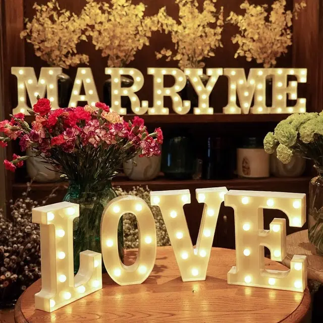 LED LOVE marquee letter light sign per la decorazione di nozze fondali per eventi di festa di compleanno