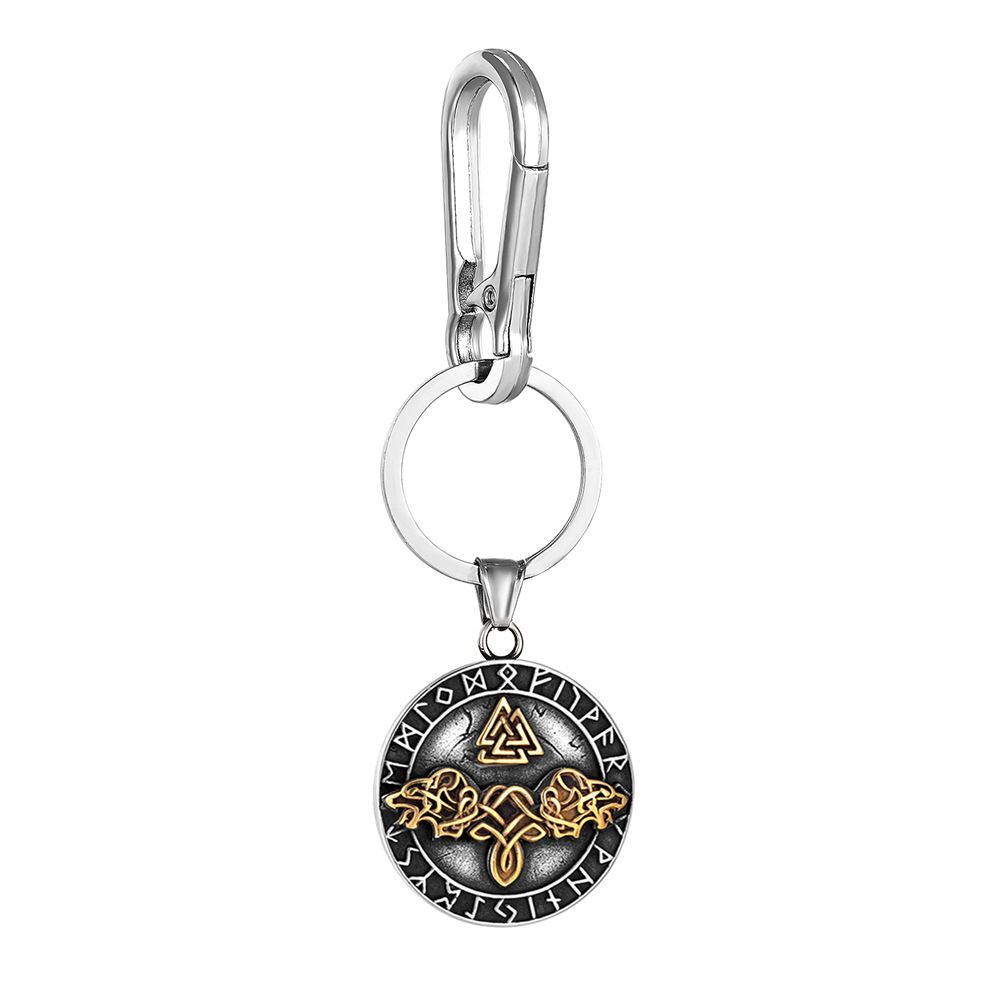 Pendentif bicolore avec fermoir bec d'aigle