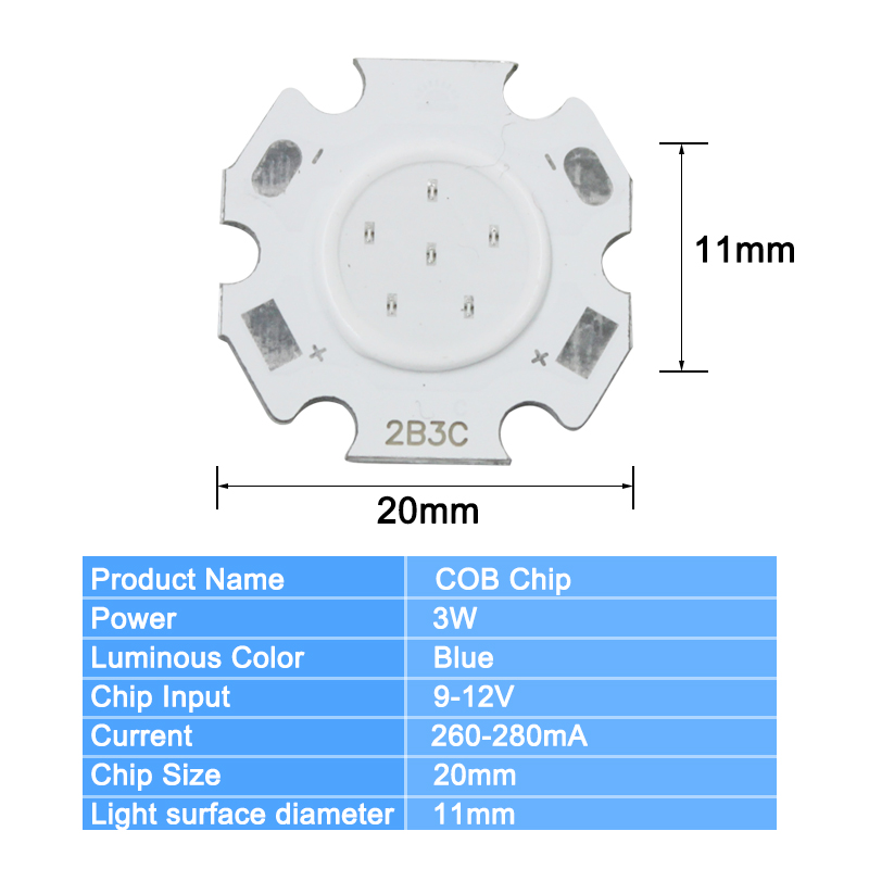 Chip COB Plum Blossom bianco caldo/bianco freddo/rosso/verde/blu/giallo/viola