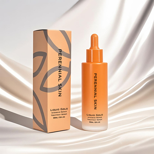 Lüks saç uçucu yağ damlalık pembe 30ml 50ml 60ml 100ml 150ml boş cam kozmetik nemlendirici bronzlaşma yağ şişesi kutusu ile - Product Image 1