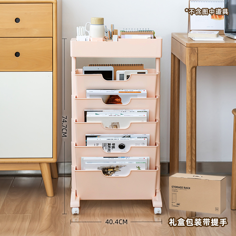 Pink - No drawer, with wheels