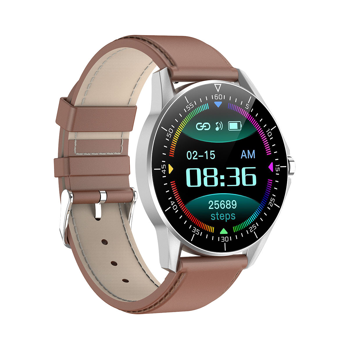 Reloj elegante del deporte del negocio de la salud de Brown TPU L60