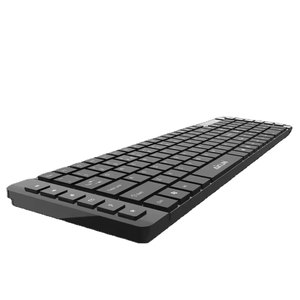 Ax6900 2.4GHz không dây kích thước đầy đủ đa phương tiện bàn phím với 12 m. M phím, Ultra Slim Bàn phím phẳng với sô cô la Keycaps - Product Image 2