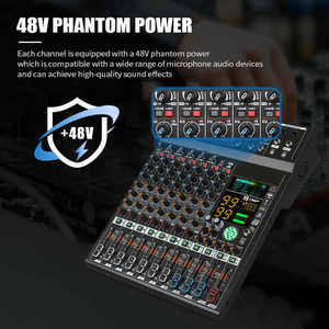 Bluetooth MP3 USB ile profesyonel 8 kanal ses mikseri 2*99 DSP konsolu ses mikseri konsolu - Product Image 5