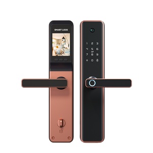 2024 intelligente blocco della porta in tempo reale Video citofono TUYA WIFI intelligente impronta digitale porta sicura con serratura della macchina fotografica per la casa - Product Image 1