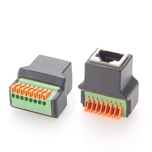 Rj45 8p8c זכר נקבה עד 8pin בורג מסוף מתאם ethnet נקבה שקע 8pin מקשר חיבור מהיר מחבר