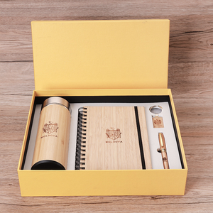 Tùy chỉnh A5 sang trọng văn phòng phẩm máy tính xách tay bằng gỗ Bộ Quà Tặng USB máy tính xách tay Keychain kinh doanh Hộp Quà Tặng Tạp Chí với bút - Product Image 3