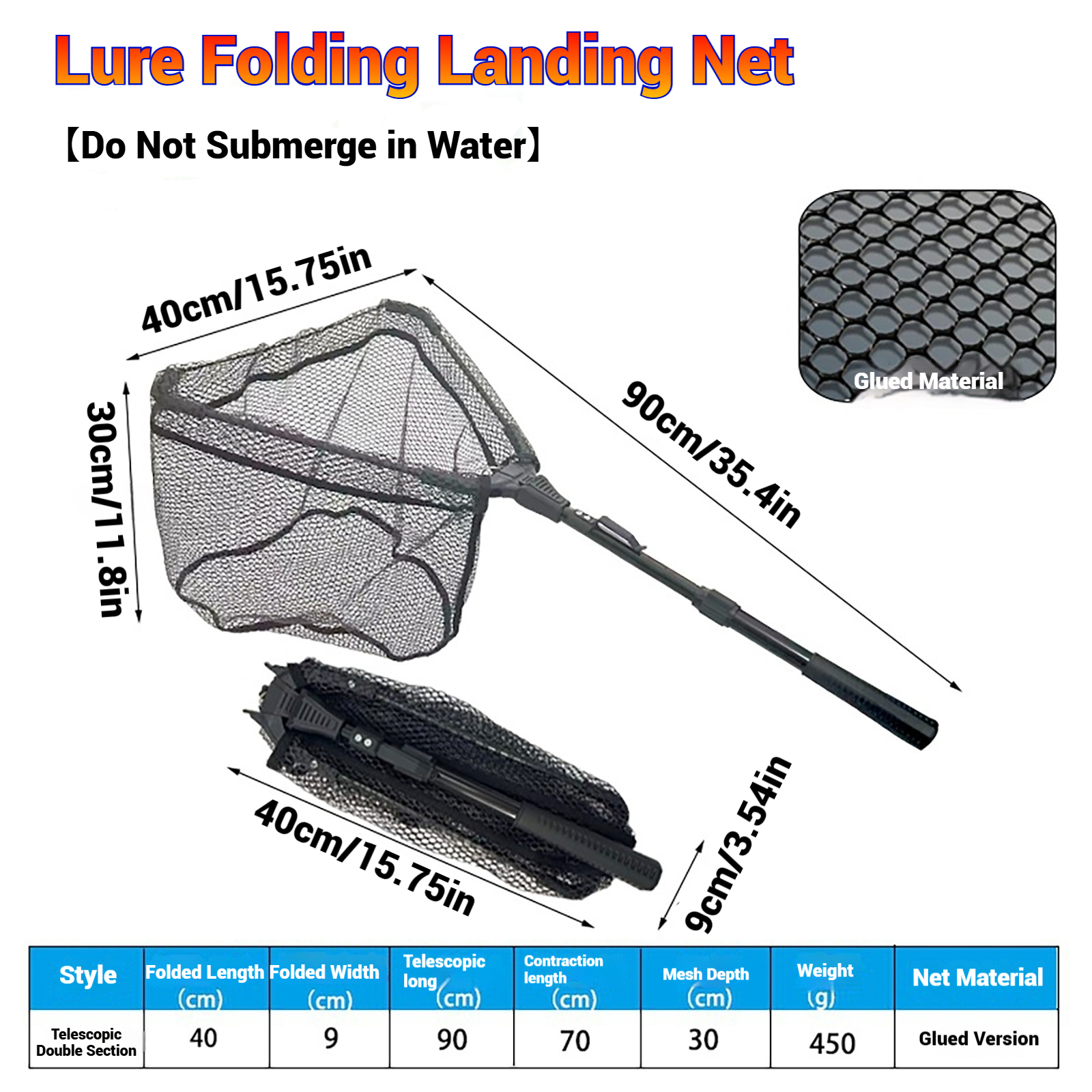 Double Festival pliant Lure Landing Net
