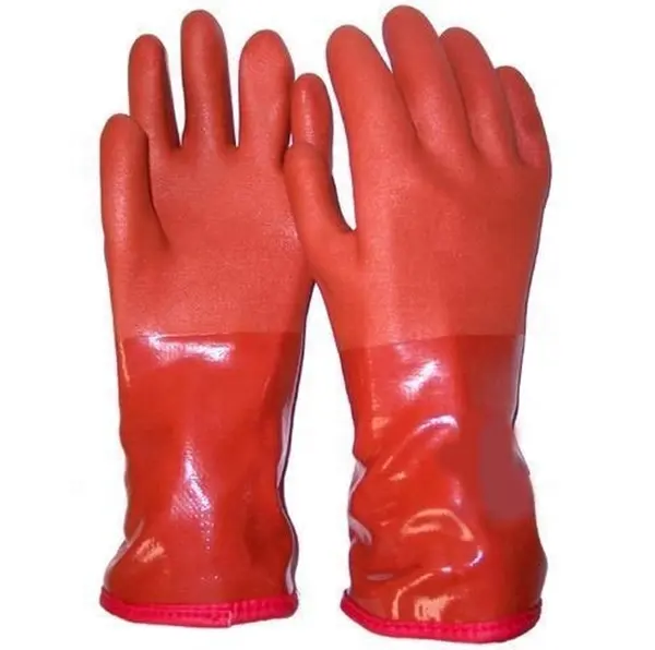 Gant long en PVC. Gants étanches 30 cm pour risques mécaniques, chimiques