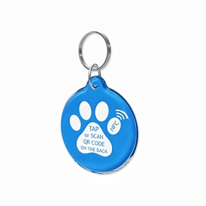 Personalizado código QR y URL programable epoxi NFC mascota ID collar etiqueta para perro/gato - Product Image 1