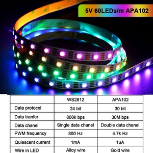 Indirizzabile singolarmente APA102 SK9822 30 60 96 144 LED/m doppia linea dati RGB lampada a LED Smart Light 5V 5050 RGB striscia - Product Image 2