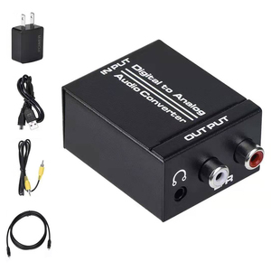 Convertidor de Audio Digital óptico Toslink Coaxial a RCA analógico L/R, convertidor DAC Digital SPDIF óptico a analógico, 3,5mm - Product Image 1