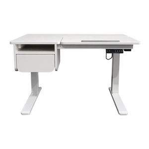 Escritorio fácil de instalar, mesas de estudio inteligentes para estudiantes modernas con estantería, escritorio eléctrico ergonómico ajustable en altura para ordenador para chico - Product Image 6