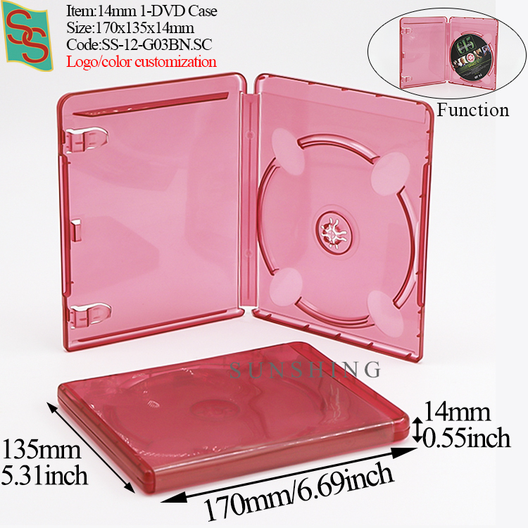 14mm 1-DVD Case G03A - Red
