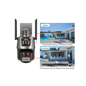 New ICsee 9MP 4K HD <strong>N</strong> Outdoor Wireless CCTV <strong>Camera</strong> 8X Optical Zoom Three Lens Dual Screen Auto Tracking Wifi Security <strong>Camera</strong> - Product Image 1