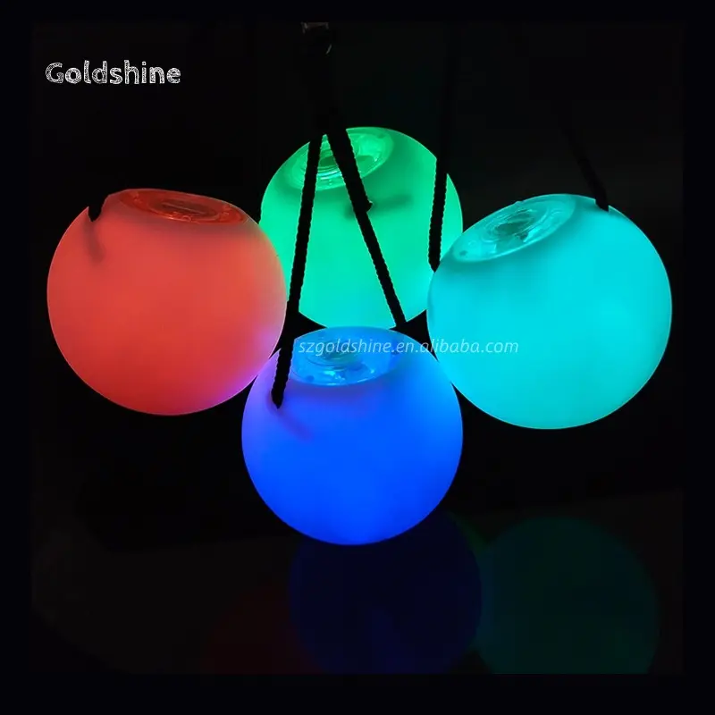 Boule lumineuse tourbillonnante à LED Boule lumineuse clignotante à changement de couleur pour le fitness, la danse et la fête.